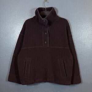 Samsoe Samsoe S men’s burgundy 3/4 zip fleece Cella anoral outdoor activewear